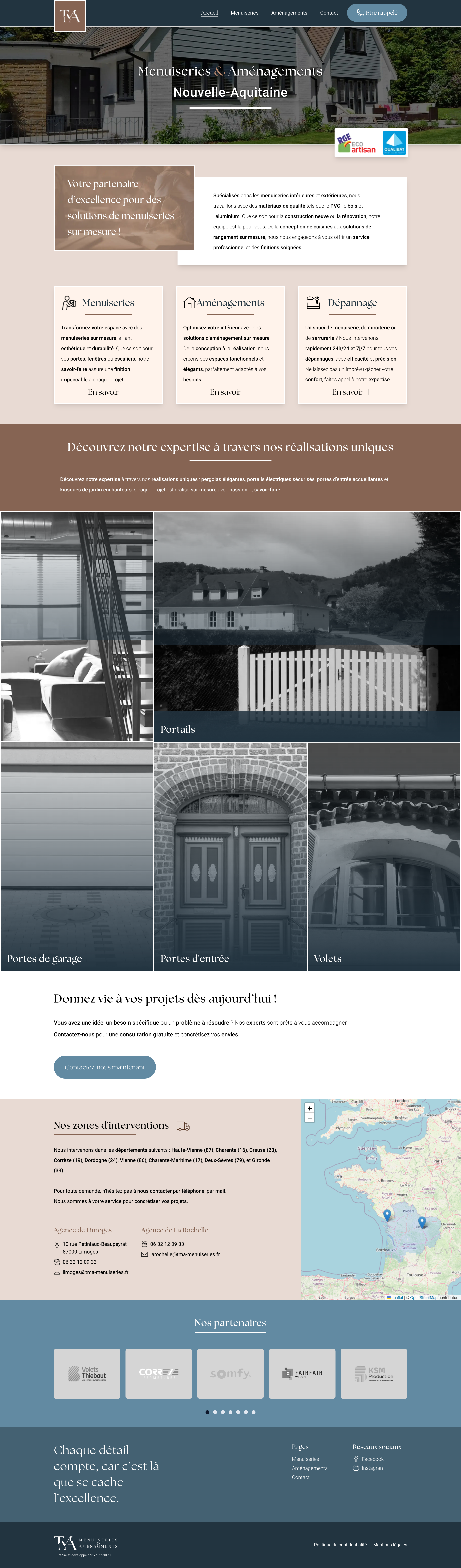 TMA Menuiseries — aperçu de la page